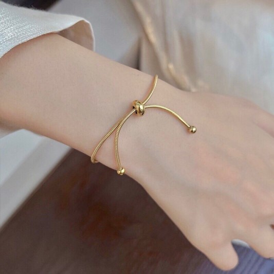 金色抽拉绳手链